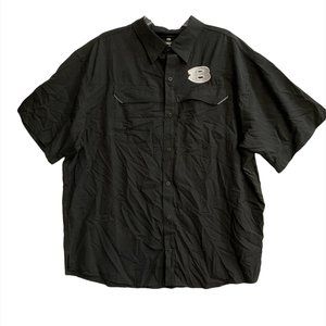 Pro Celebrity Men XXL Sun Protection UPF 40 Team Sport Shirt Short Sleeve Black